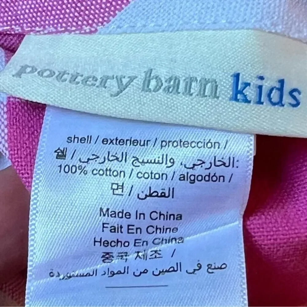 🆕 NWT PB Kids Pink Gingham Plaid Pillow cover Buffalo Check Square Pillow Cases